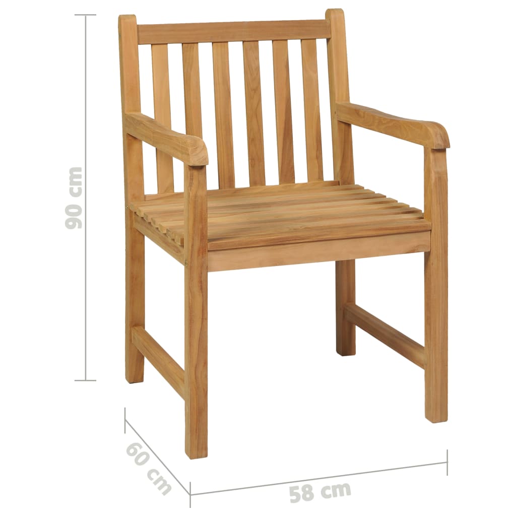 Vrtni blagovaonski set od 9 dijelova 200 x 100 cm masivno tikovino drvo