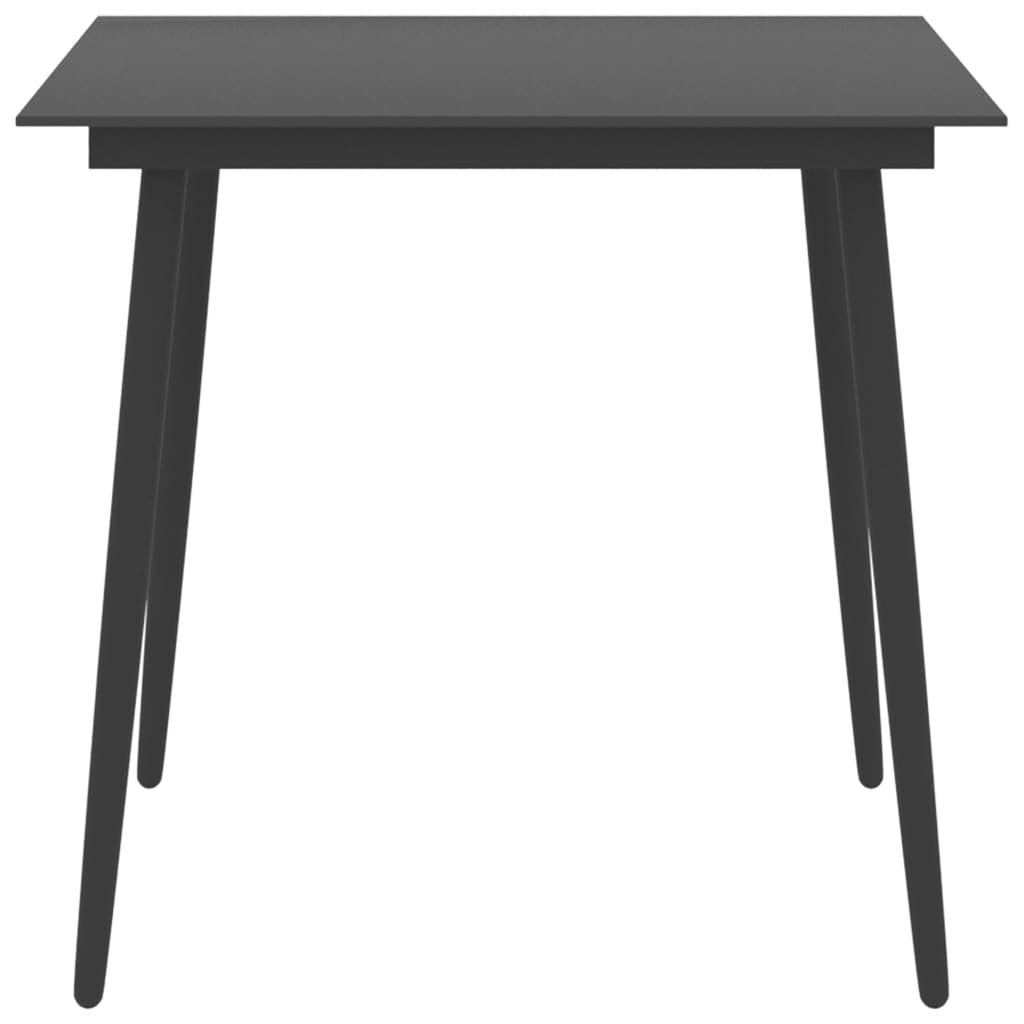 3-dijelni vrtni blagovaonski set crni