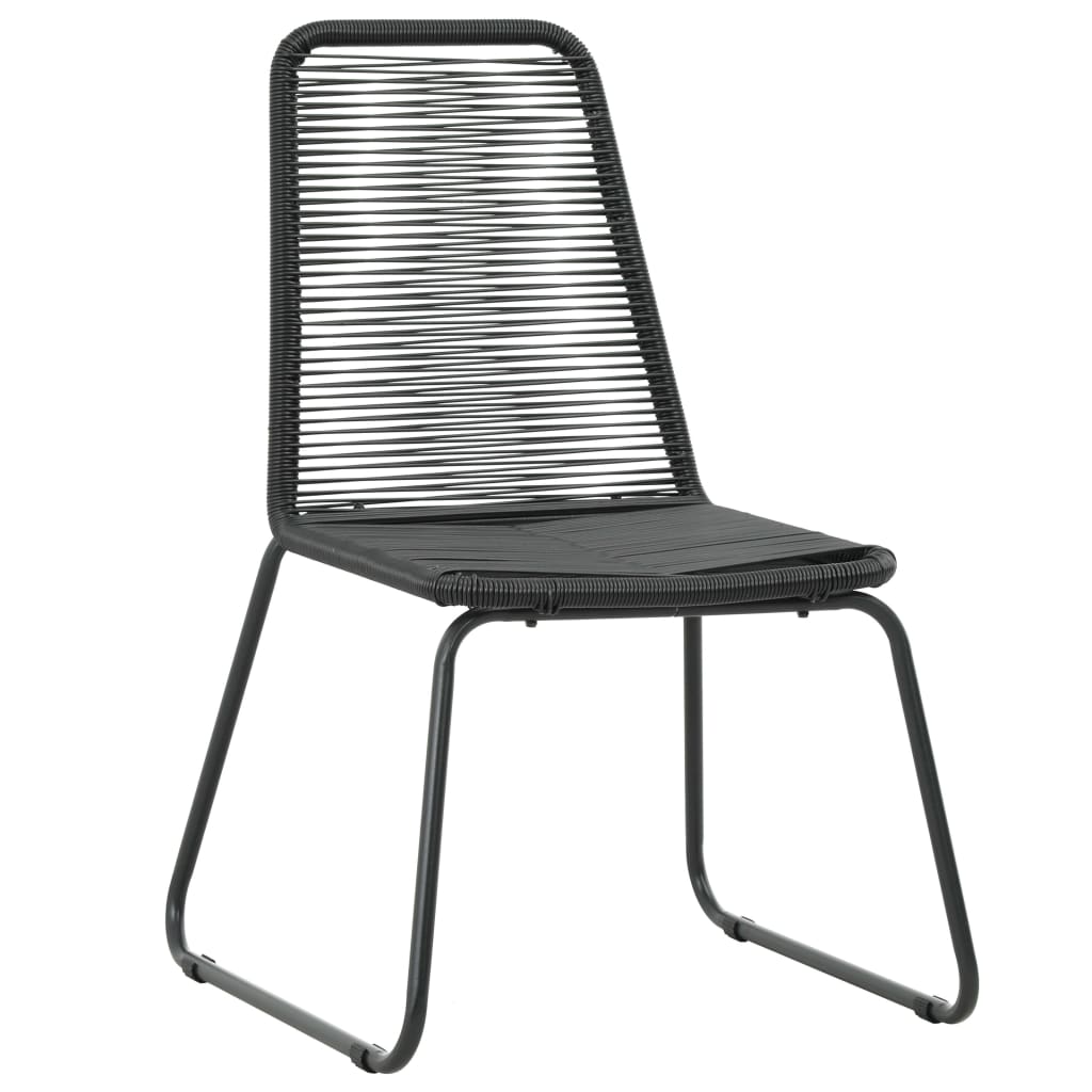 9-dijelni vrtni blagovaonski set od PVC ratana crni