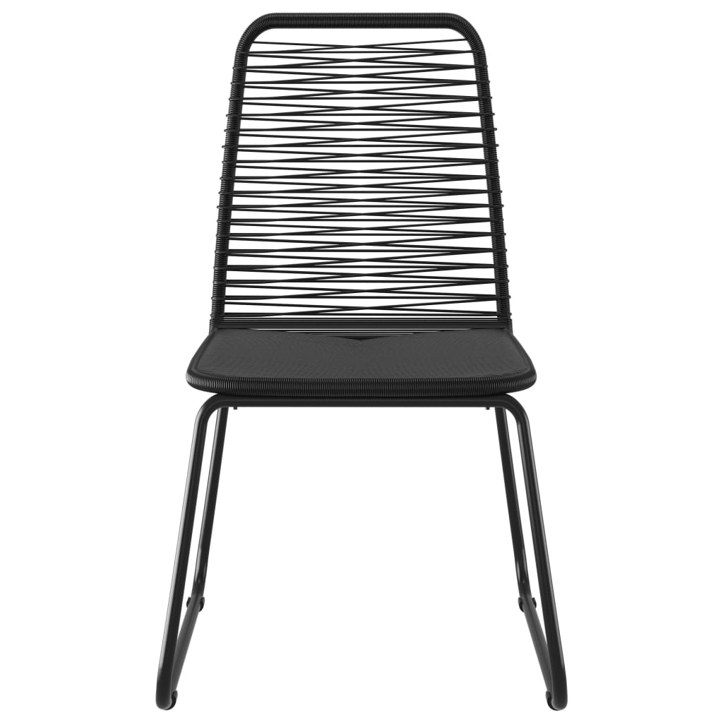 3-dijelni vrtni blagovaonski set od PVC ratana crni
