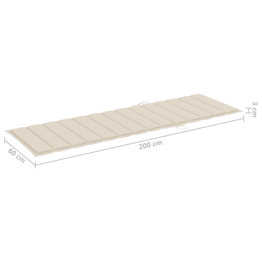 Vrtna ležaljka s jastukom siva od masivnog bagremovog drva