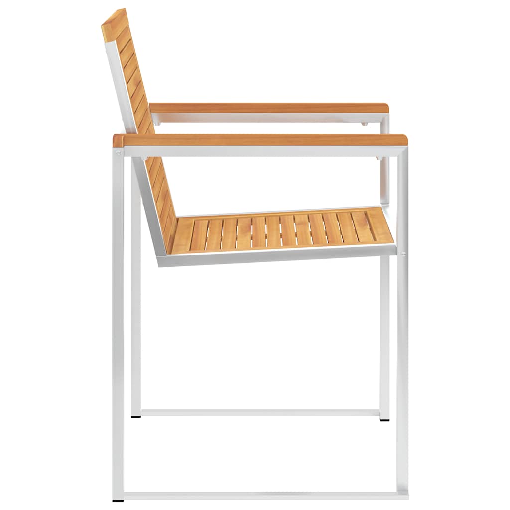 Vrtne stolice s jastucima 2 kom od masivne tikovine i čelika