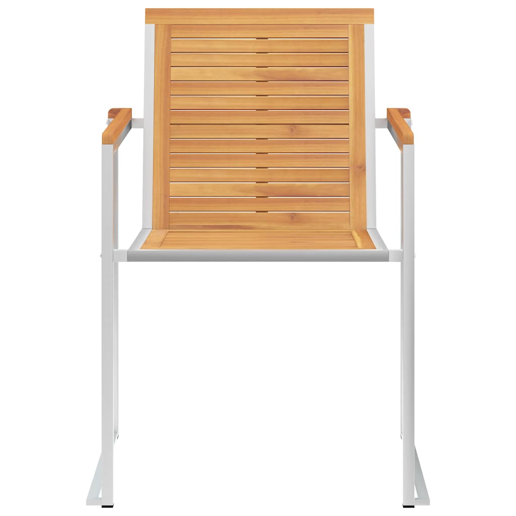 Vrtne stolice s jastucima 2 kom od masivne tikovine i čelika