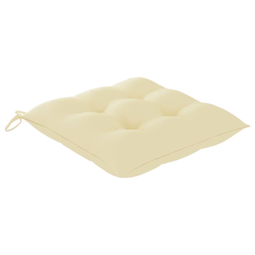 Vrtne stolice s jastucima 2 kom od masivne tikovine i čelika