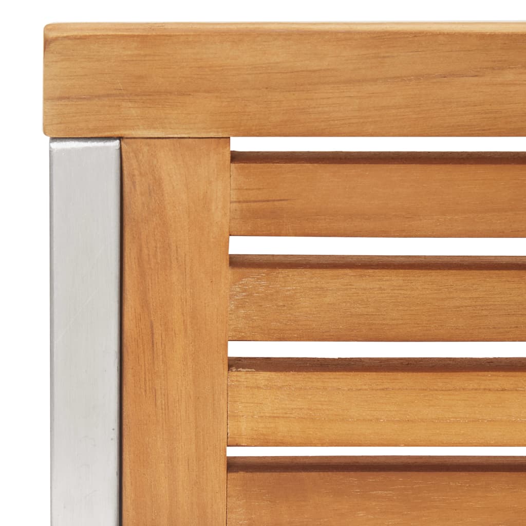 Vrtne stolice s jastucima 2 kom od masivne tikovine i čelika