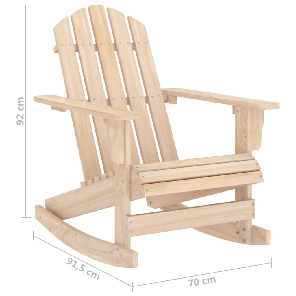 Vrtna stolica za ljuljanje Adirondack od masivne jelovine