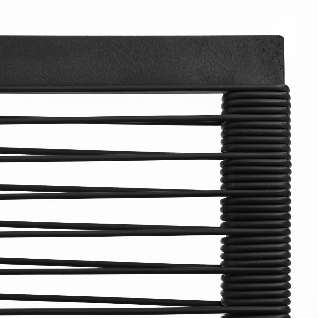 7-dijelni vrtni blagovaonski set od PVC ratana crni