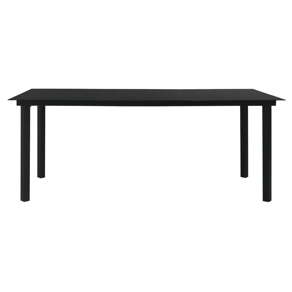 7-dijelni vrtni blagovaonski set od PVC ratana crni