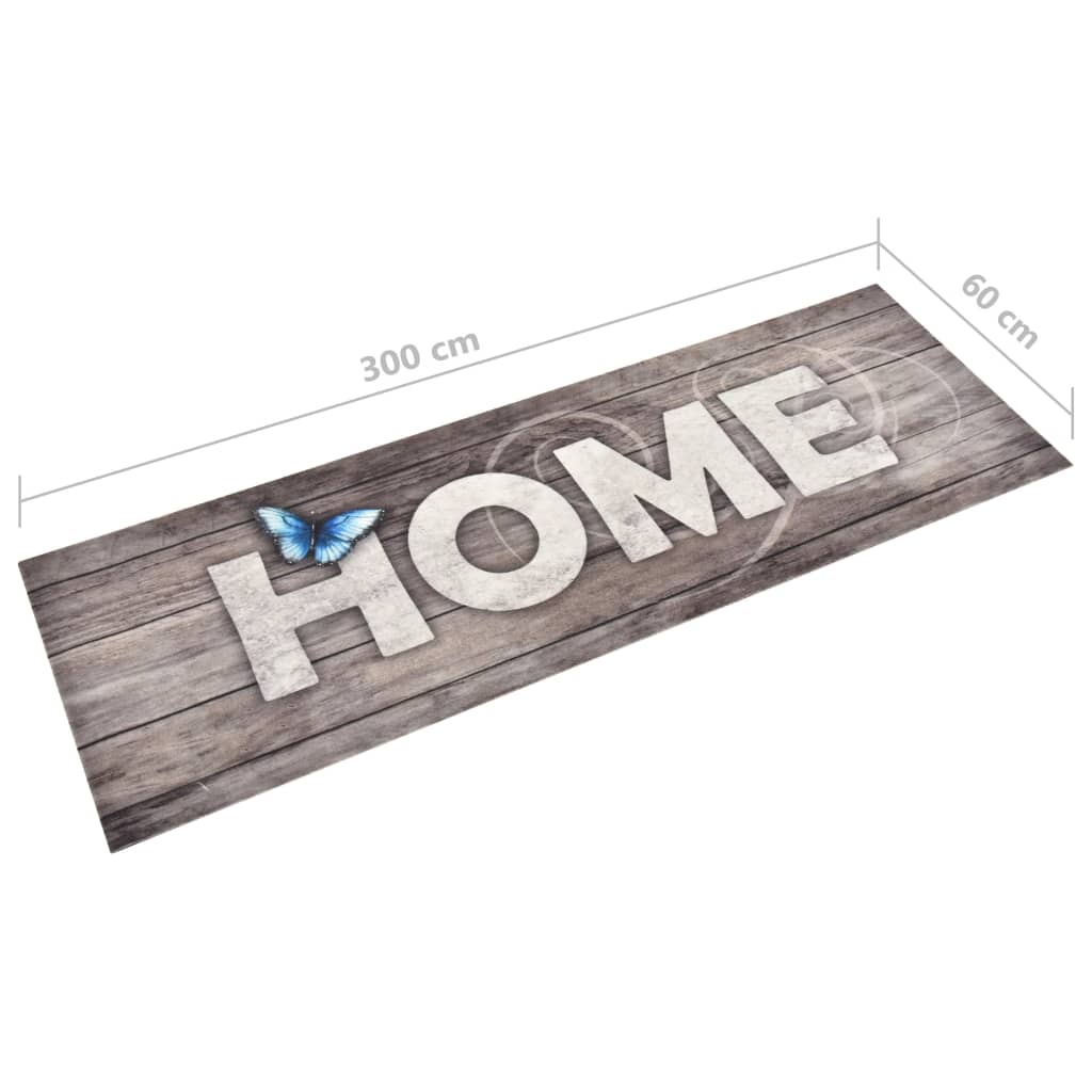 Kuhinjski tepih s natpisom Home perivi 60 x 300 cm