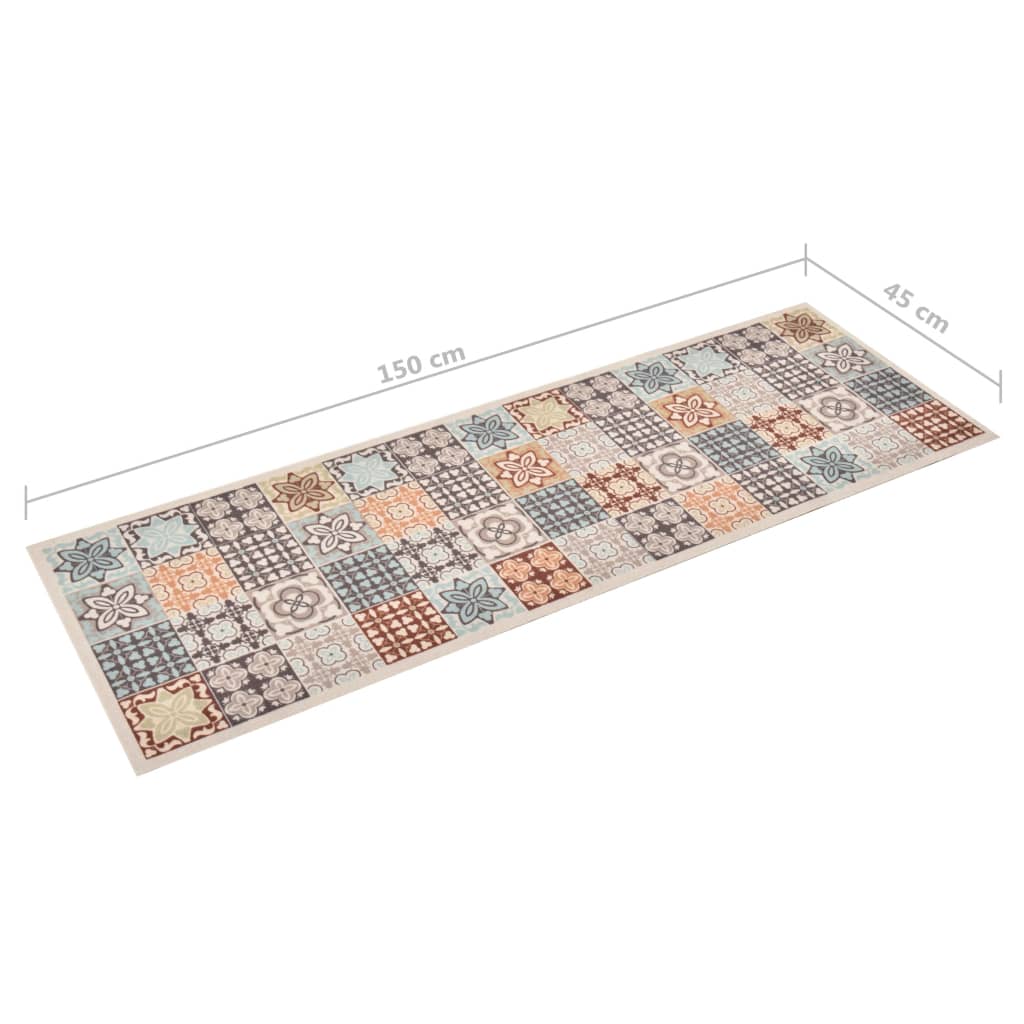 Kuhinjski tepih sa šarenim mozaikom perivi 45 x 150 cm