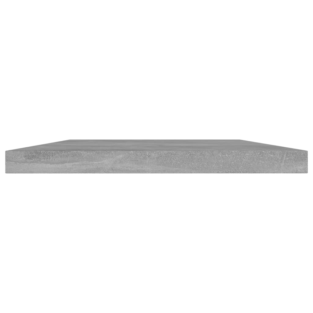 Police za knjige 4 kom siva boja betona 40 x 20 x 1,5 cm drvene
