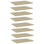 Police za knjige 8 kom boja hrasta sonome 40x30x1,5 cm iverica