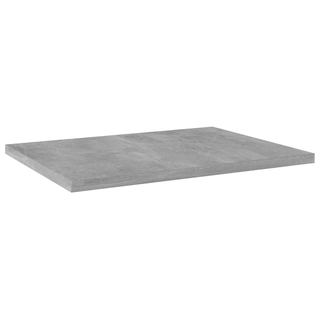 Police za knjige 4 kom siva boja betona 40 x 30 x 1,5 cm drvene