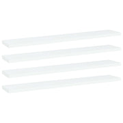 Police za knjige 4 kom bijele 60x10x1,5 cm konstruirano drvo