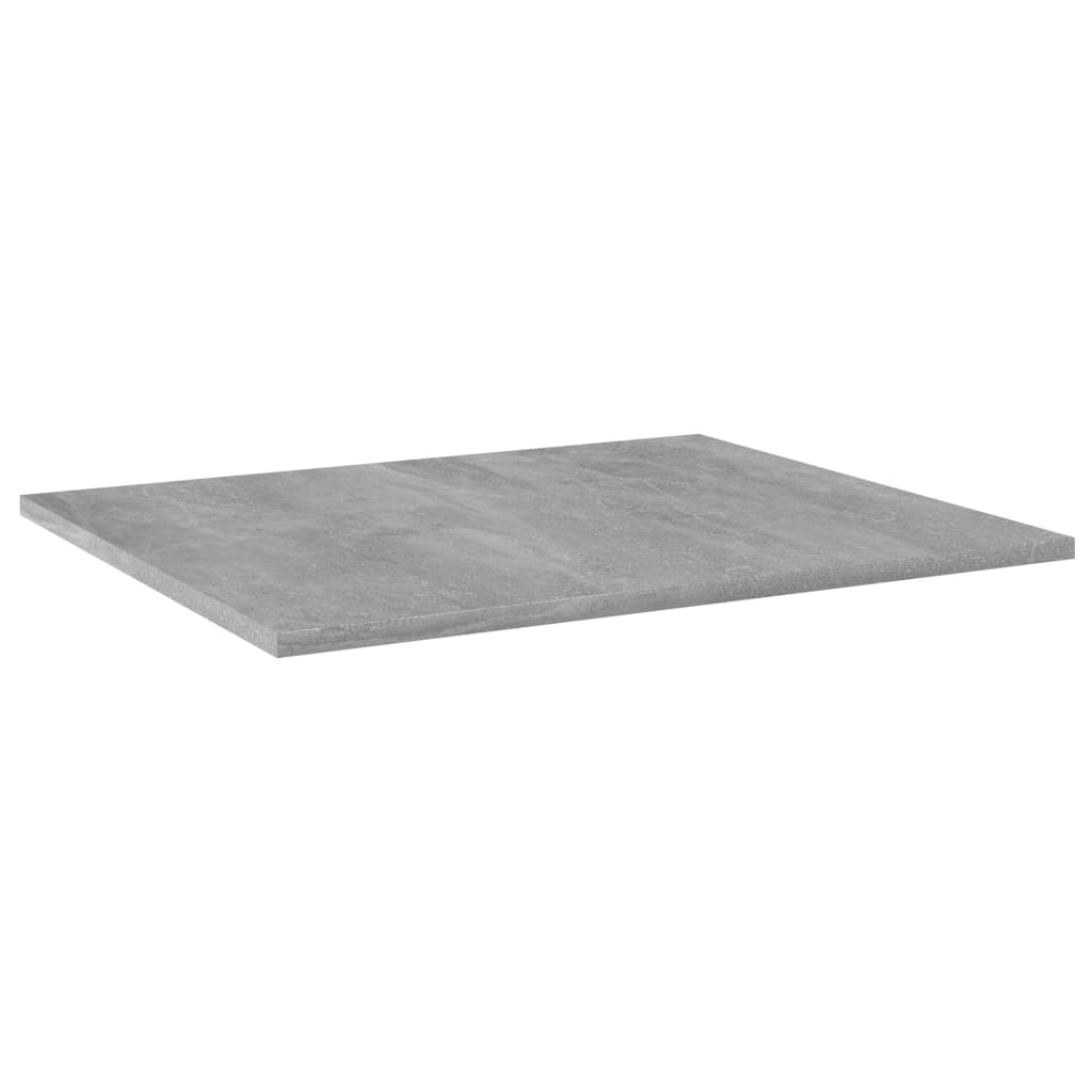 Police za knjige 4 kom siva boja betona 60 x 50 x 1,5 cm drvene