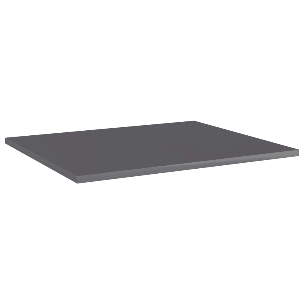 Police za knjige 8 kom visoki sjaj sive 60 x 50 x 1,5 cm drvene