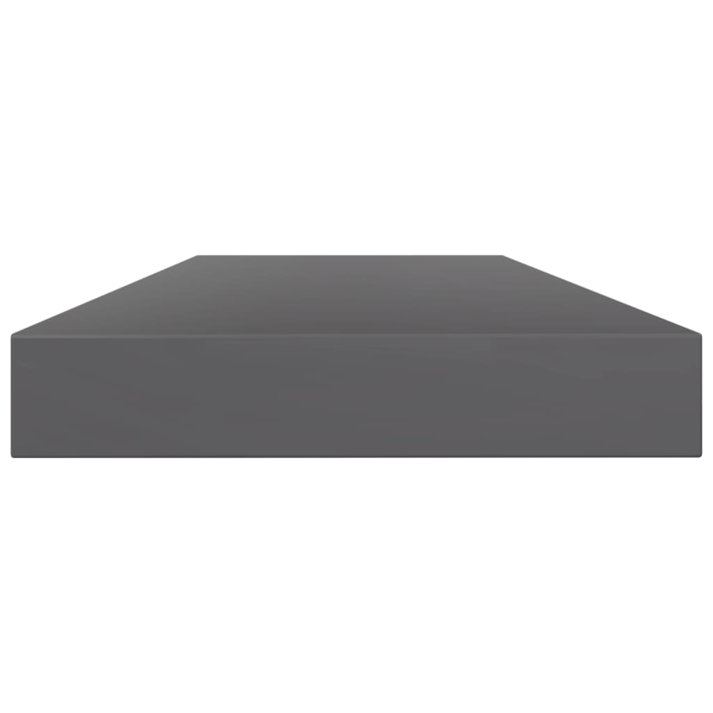 Police za knjige 8 kom visoki sjaj sive 80x10x1,5 cm od iverice