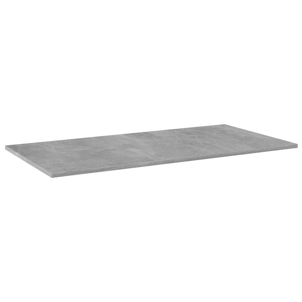 Police za knjige 8 kom siva boja betona 80x30x1,5 cm od iverice