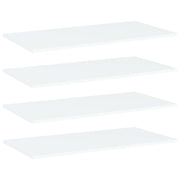 Police za knjige 4 kom bijele 80x40x1,5 cm konstruirano drvo