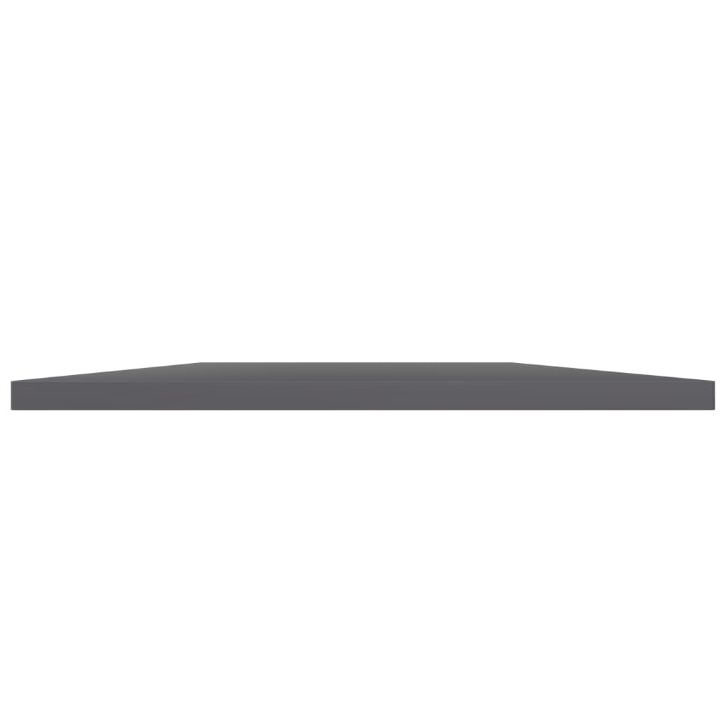 Police za knjige 4 kom visoki sjaj sive 100x40x1,5 cm iverica