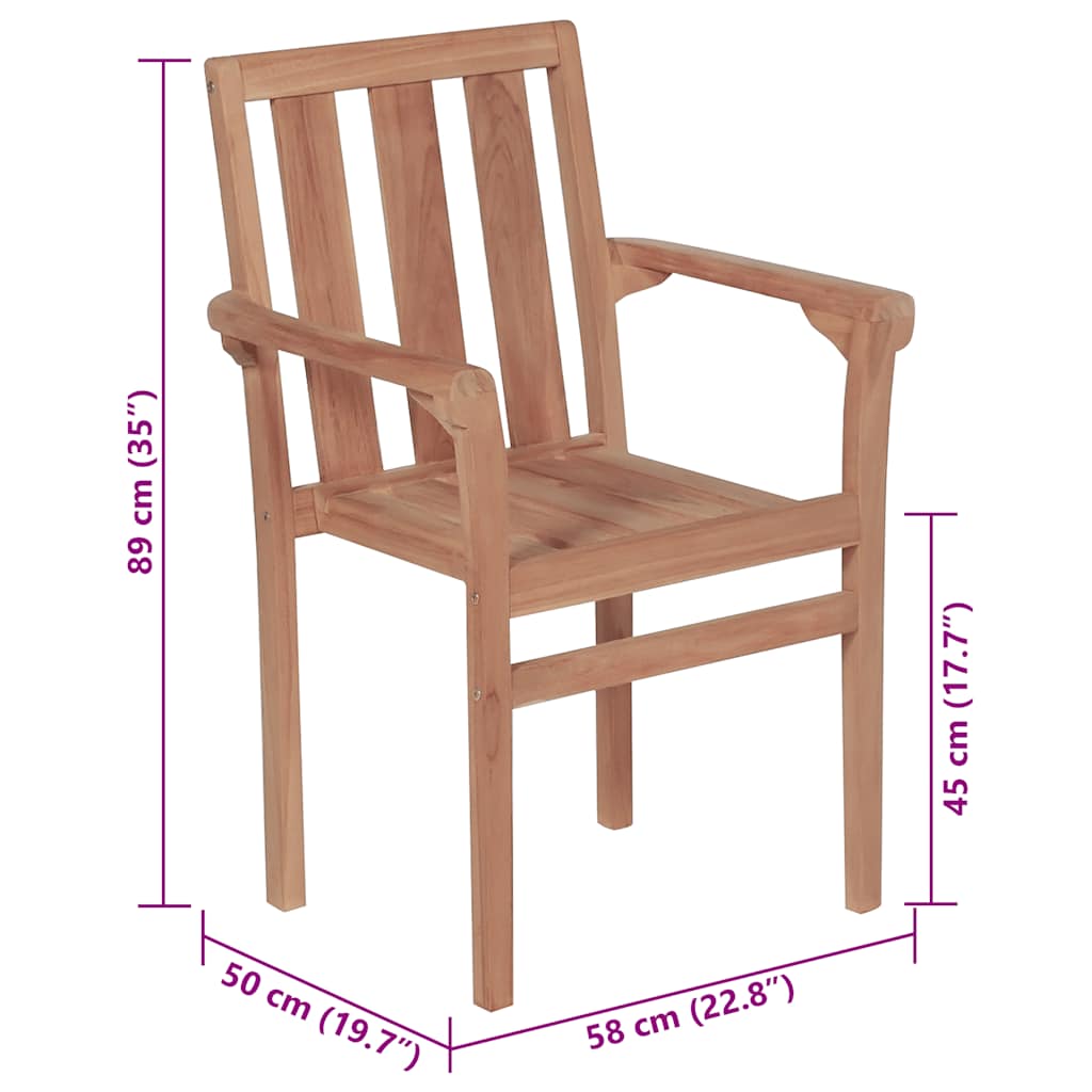 Vrtne stolice sa sivim jastucima 2 kom od masivne tikovine
