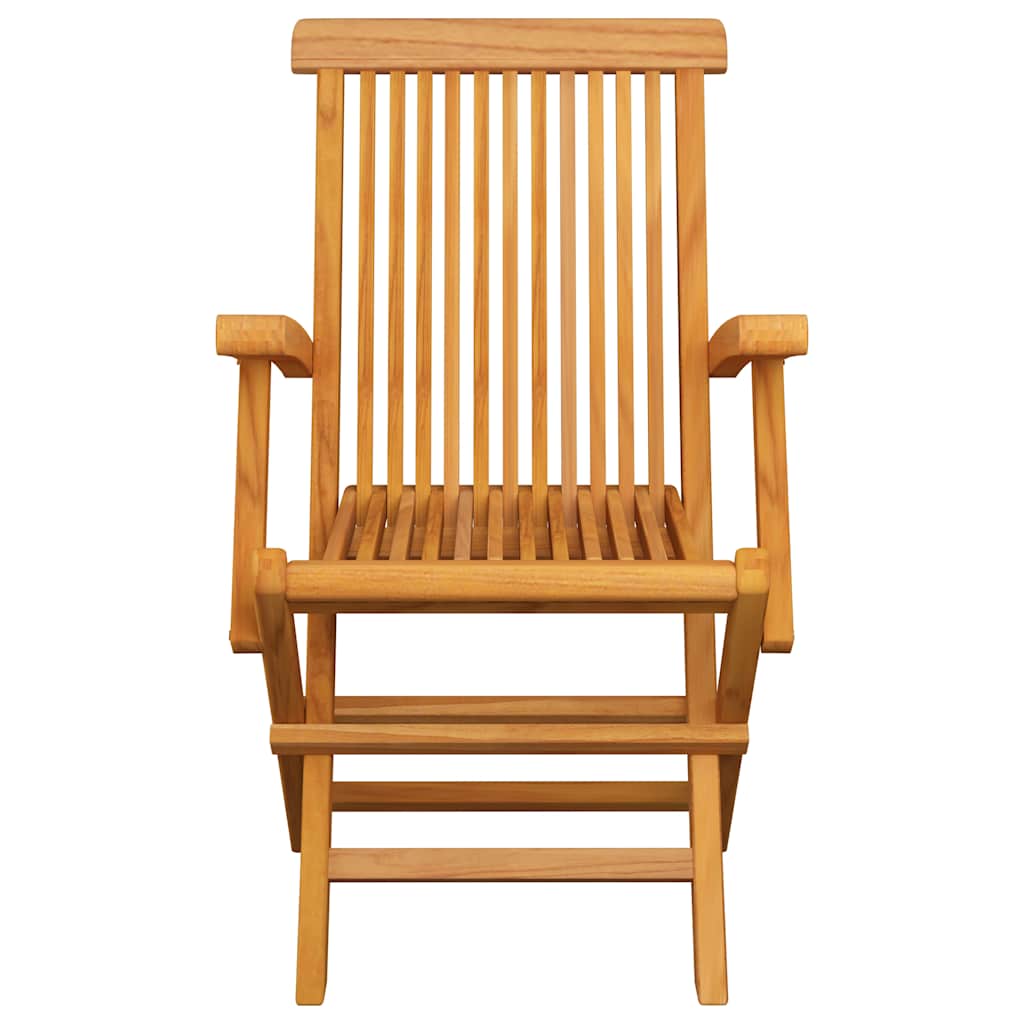 Vrtne stolice sa smeđe-sivim jastucima 3 kom masivna tikovina