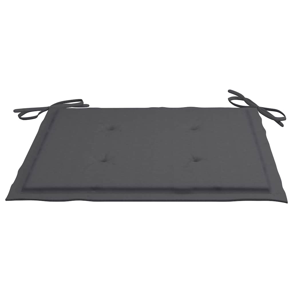 Vrtne stolice s antracit jastucima 4 kom od masivne tikovine