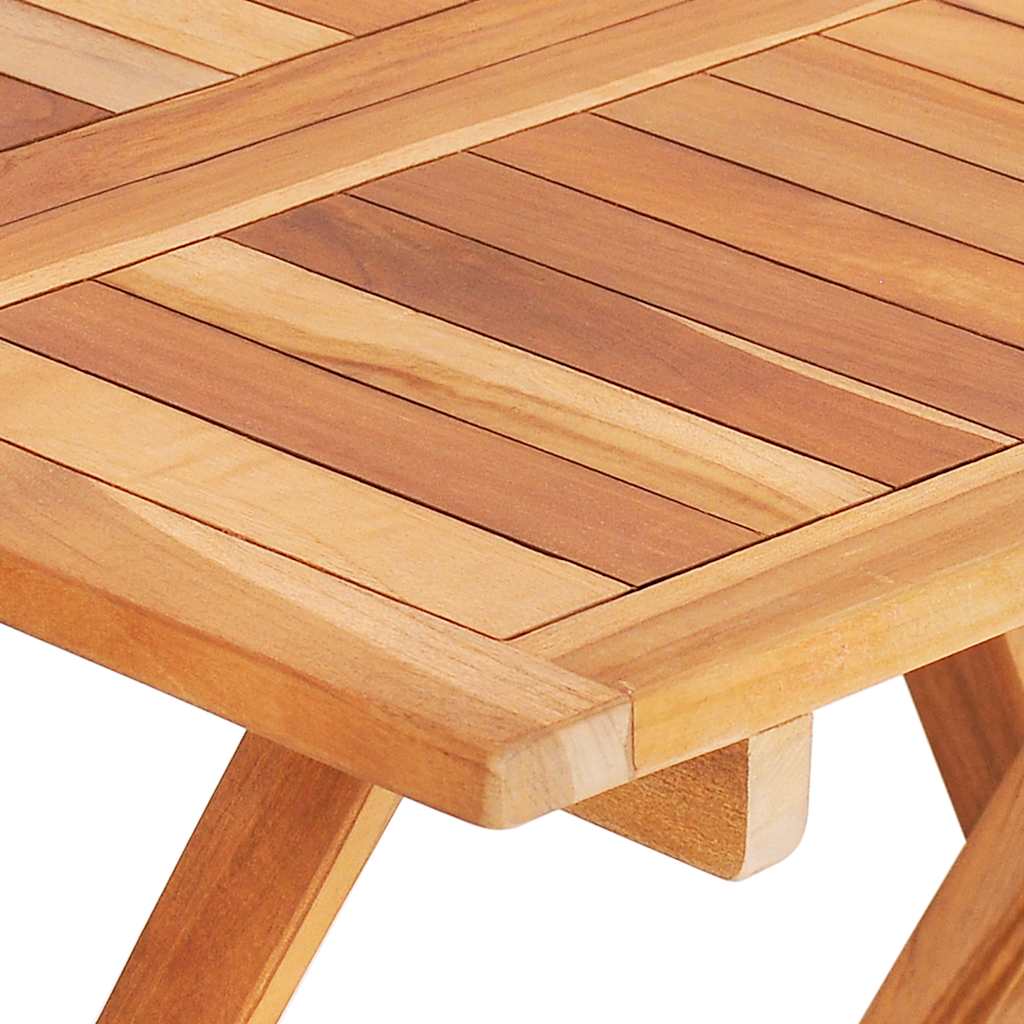 3-dijelni bistro set s bež jastucima od masivne tikovine