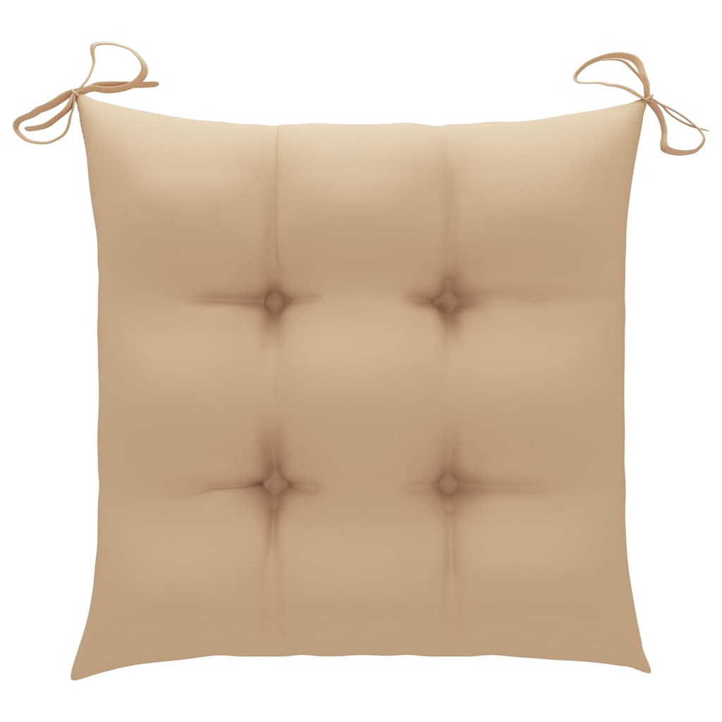 5-dijelni sklopivi vrtni blagovaonski set od bambusa Bež 40 x 40 x 7 cm
