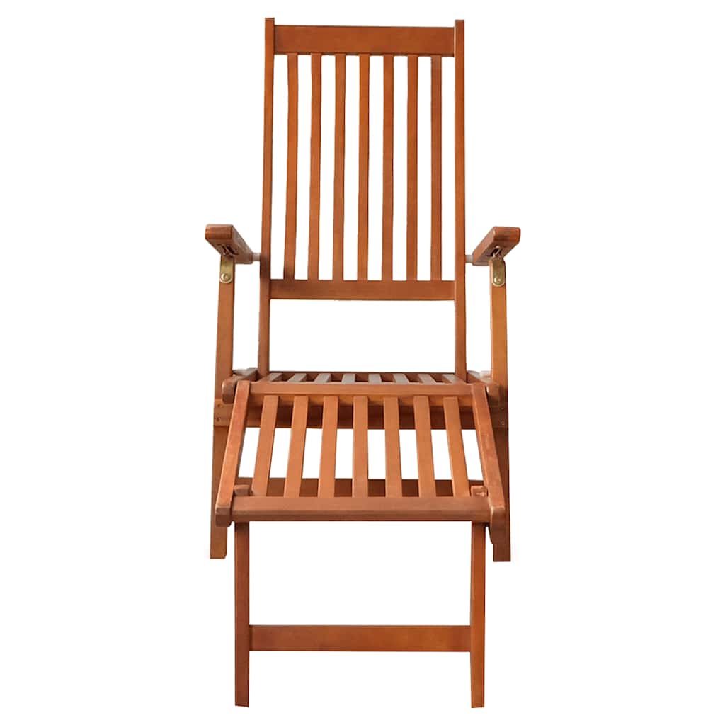 Vrtna ležaljka s osloncem za noge i jastukom bagremovo drvo