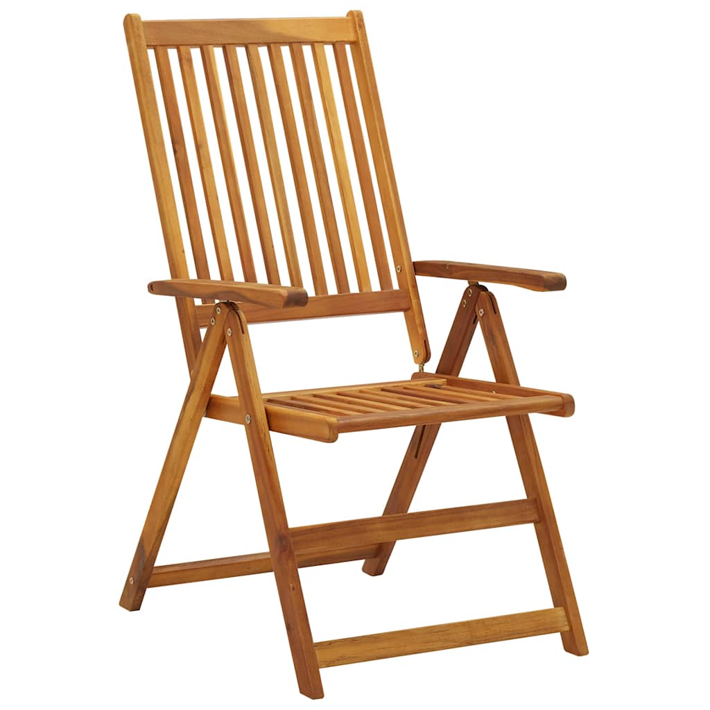 Sklopive stolice 6 kom s jastucima od punog bagremovog drveta Crvena 120 x 50 x 3 cm