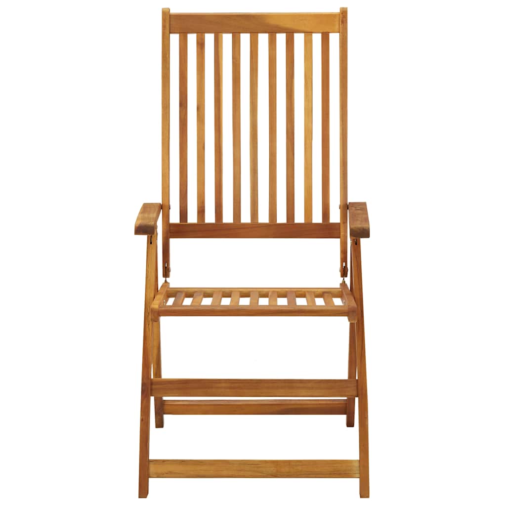 Sklopive stolice 6 kom s jastucima od punog bagremovog drveta Crvena 120 x 50 x 3 cm