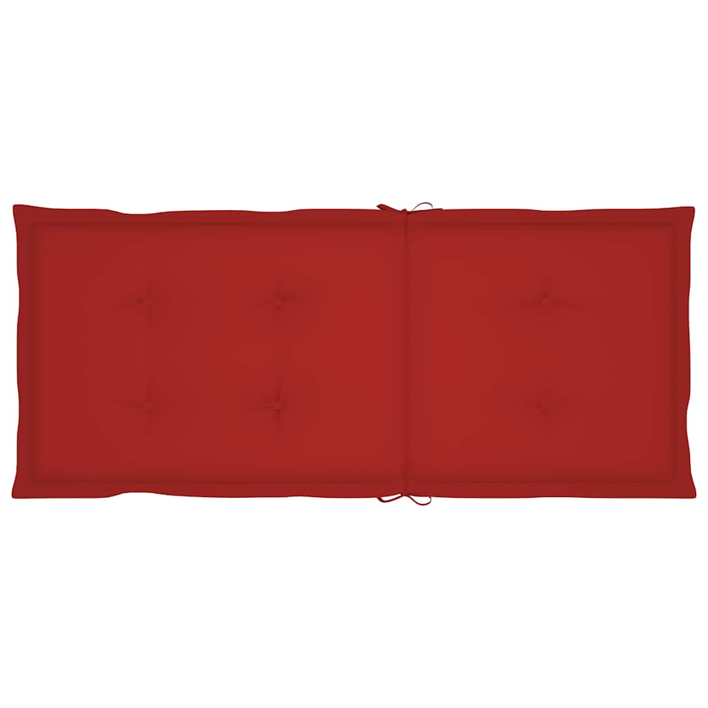 Sklopive stolice 6 kom s jastucima od punog bagremovog drveta Crvena 120 x 50 x 3 cm