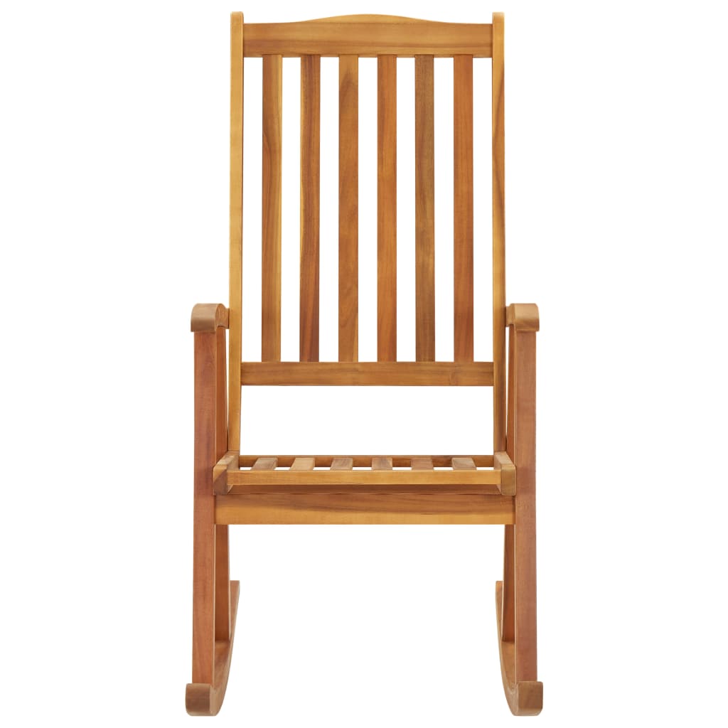Stolica za ljuljanje s jastucima od masivnog bagremovog drva