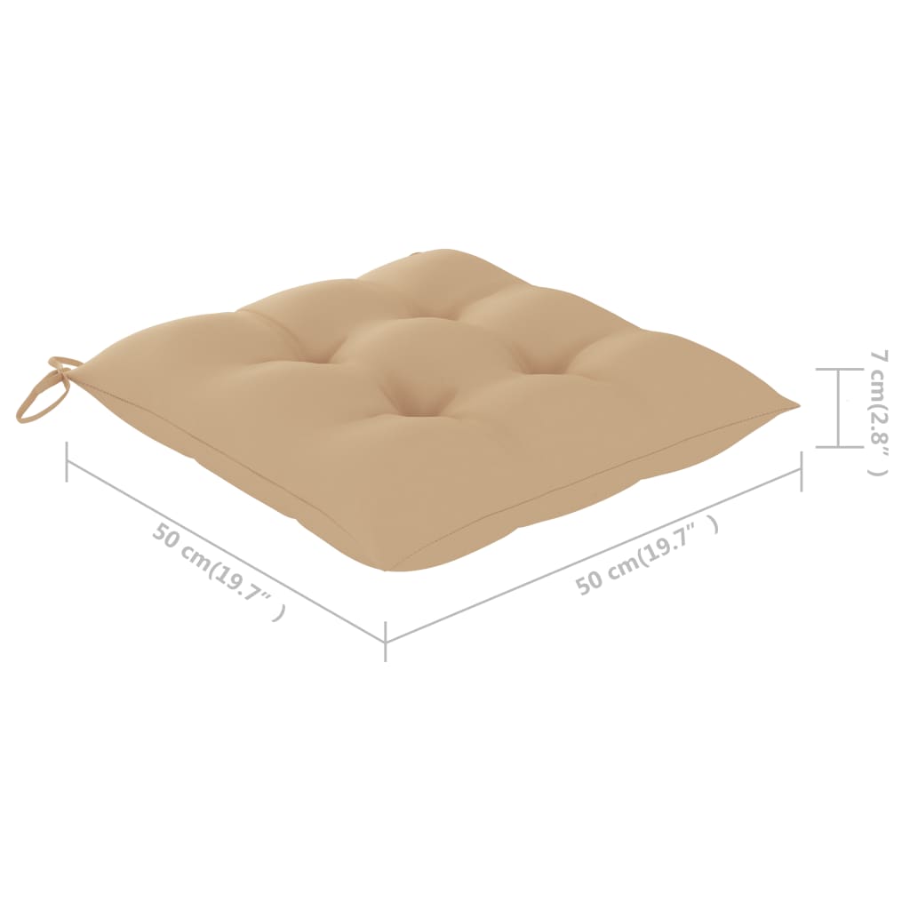 Vrtne blagovaonske stolice s jastucima 3 kom od bagremovog drva