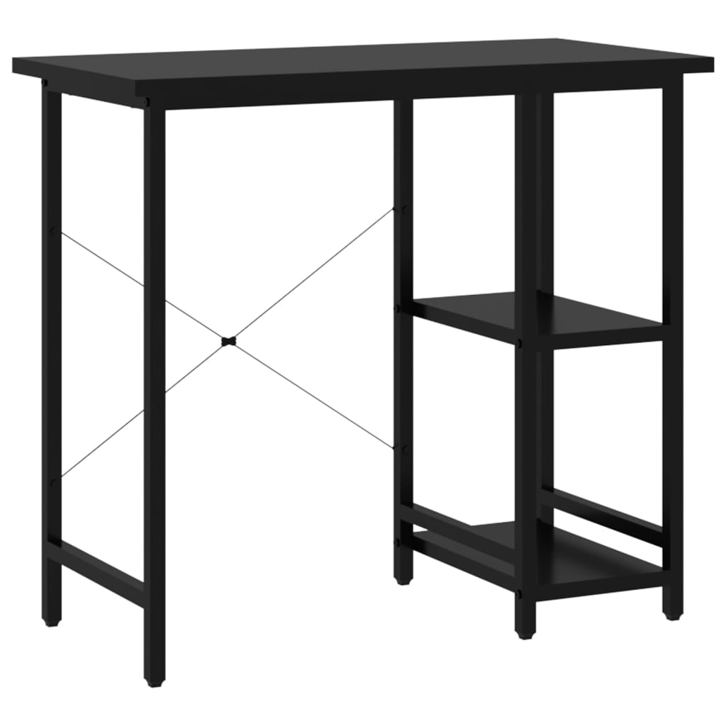 Stol za računalo crni 80 x 40 x 72 cm od MDF-a i metala
