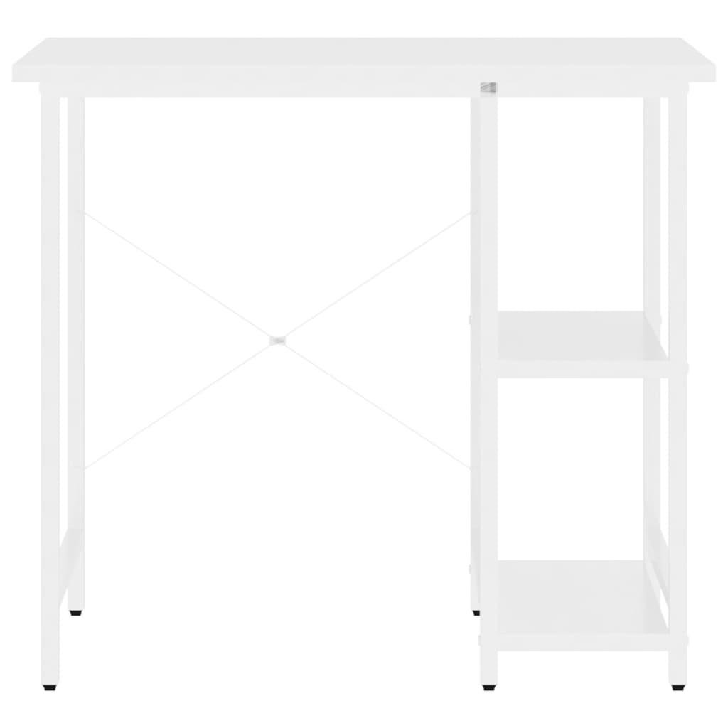 Stol za računalo bijeli 80 x 40 x 72 cm od MDF-a i metala