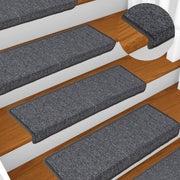 Prostirke za stepenice 15 kom 65x21x4 cm tamno sive pravokutne rubove