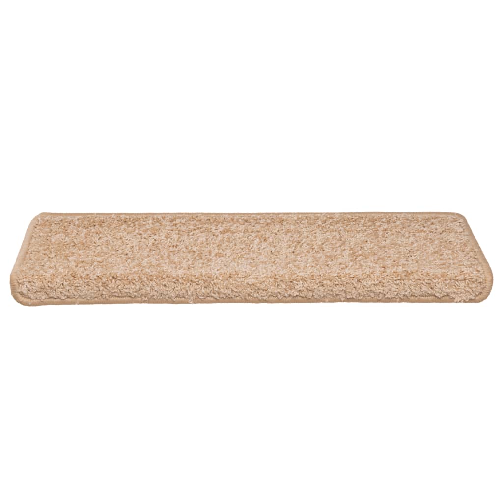 Prostirke za stepenice 15 kom 65x21x4 cm zlatne pravokutne rubove