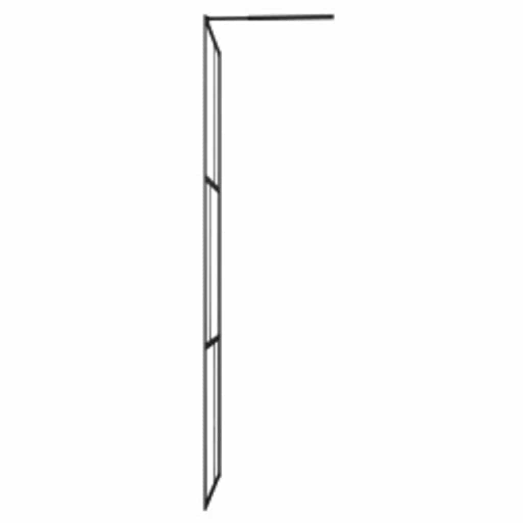 Pregrada za tuširanje od kaljenog stakla crna 80 x 195 cm