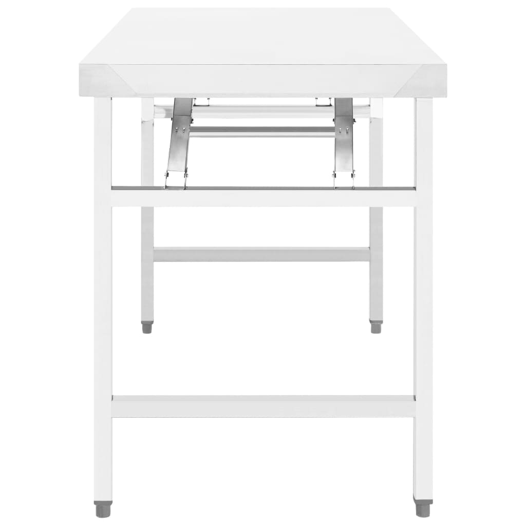 Sklopivi kuhinjski radni stol 85 x 60 x 80 cm nehrđajući čelik