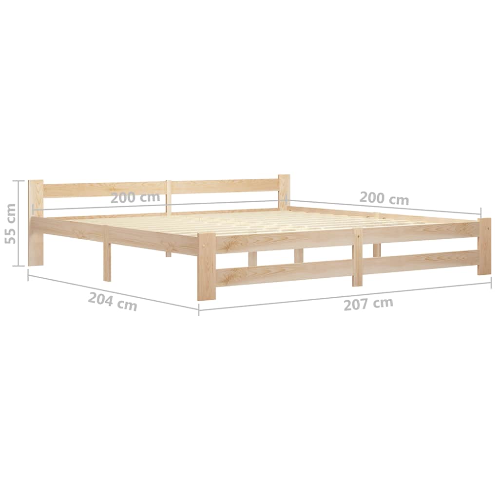 Okvir za krevet od masivne borovine 200 x 200 cm