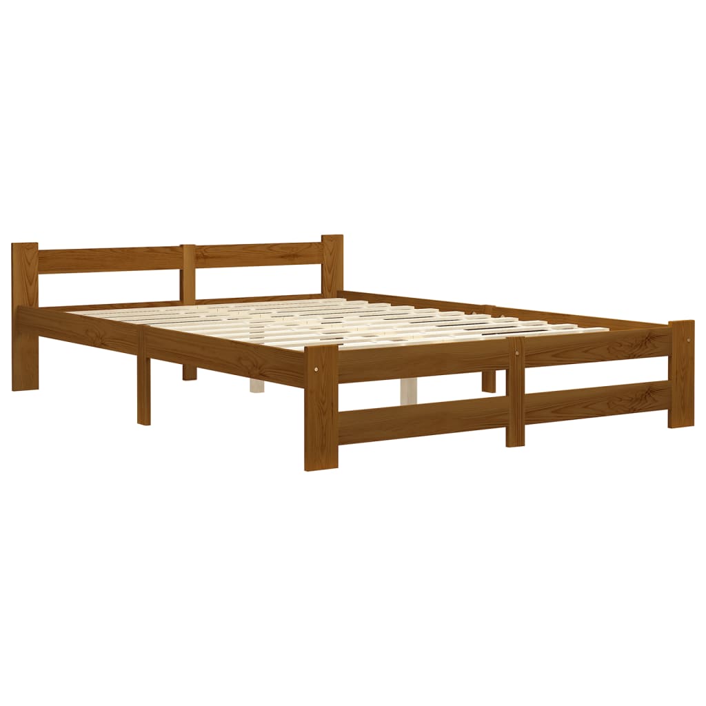 Okvir za krevet od masivne borovine boja meda 160 x 200 cm
