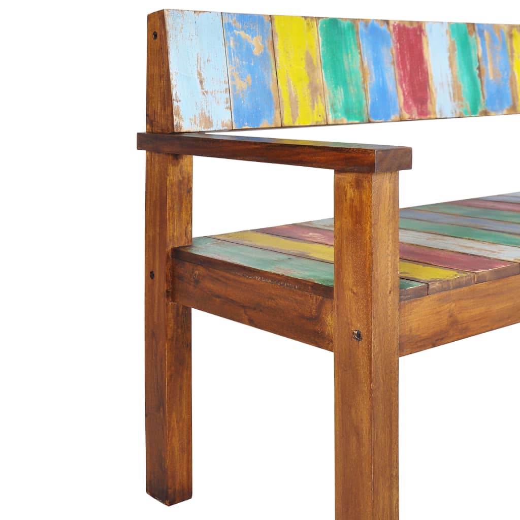 Klupa od masivnog obnovljenog drva 115 cm