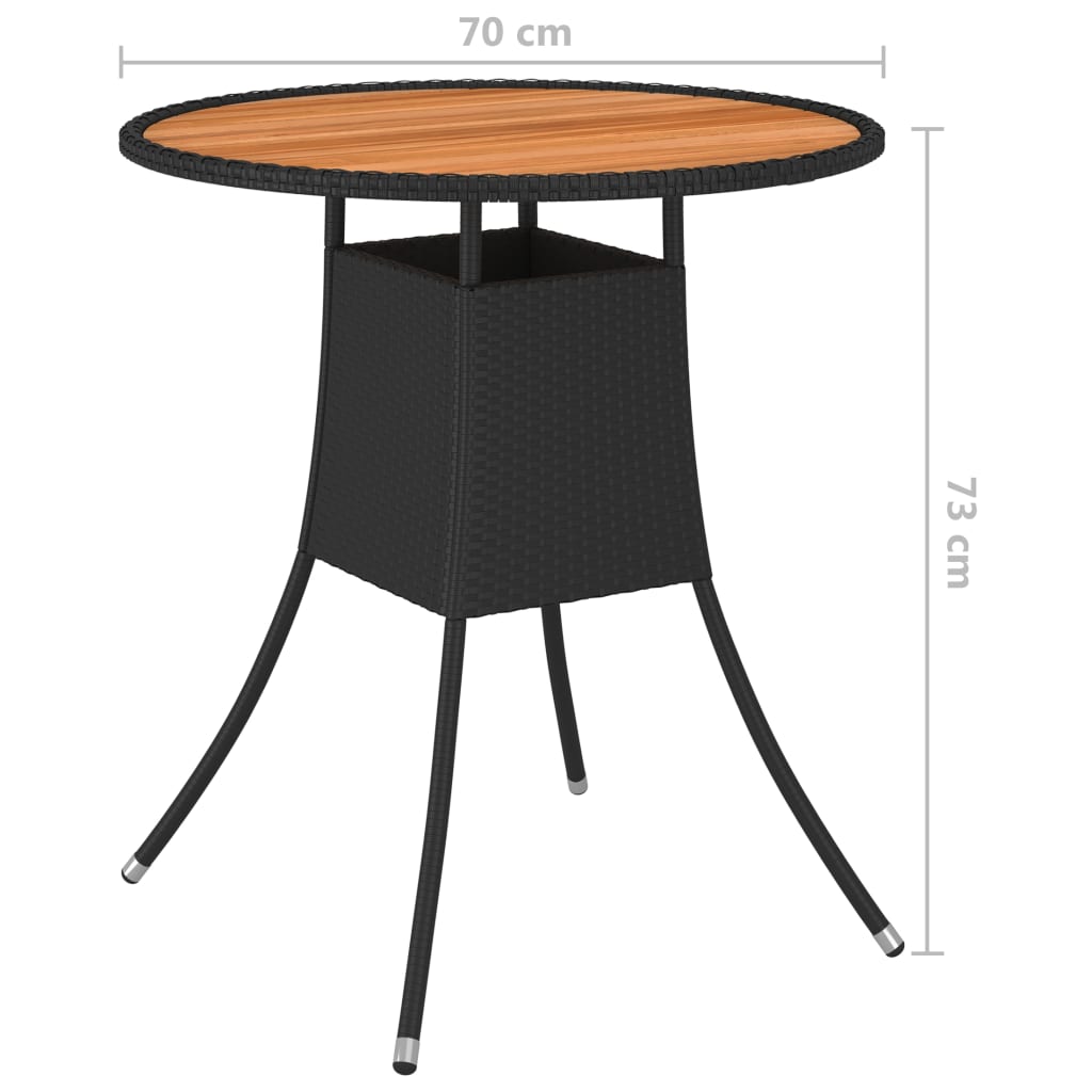 9-dijelni set vrtnih sofa od poliratana s jastucima crni