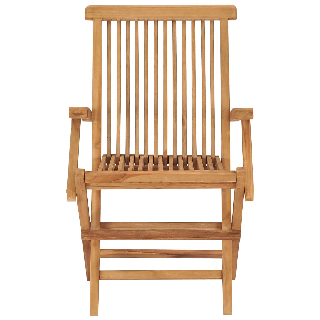 Vrtne stolice s krem bijelim jastucima 4 kom masivna tikovina