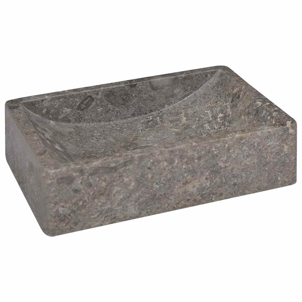 Umivaonik 45 x 30 x 12 cm mramorni visoki sjaj sivi