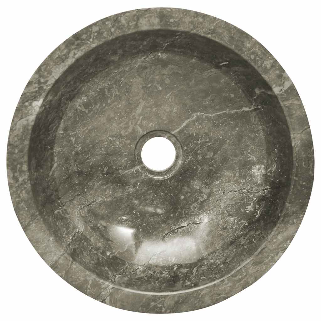 Umivaonik sivi Ø 40 x 12 cm mramorni