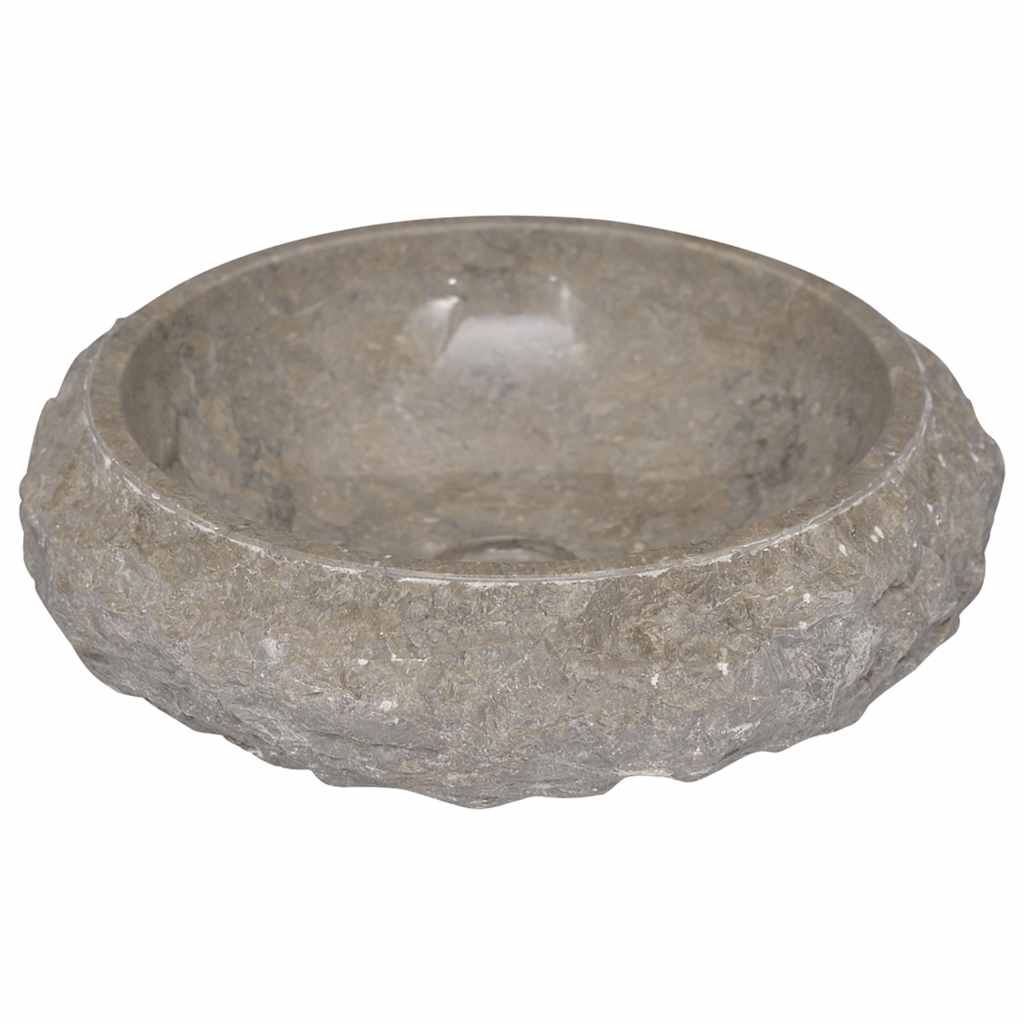 Umivaonik sivi Ø 40 x 12 cm mramorni