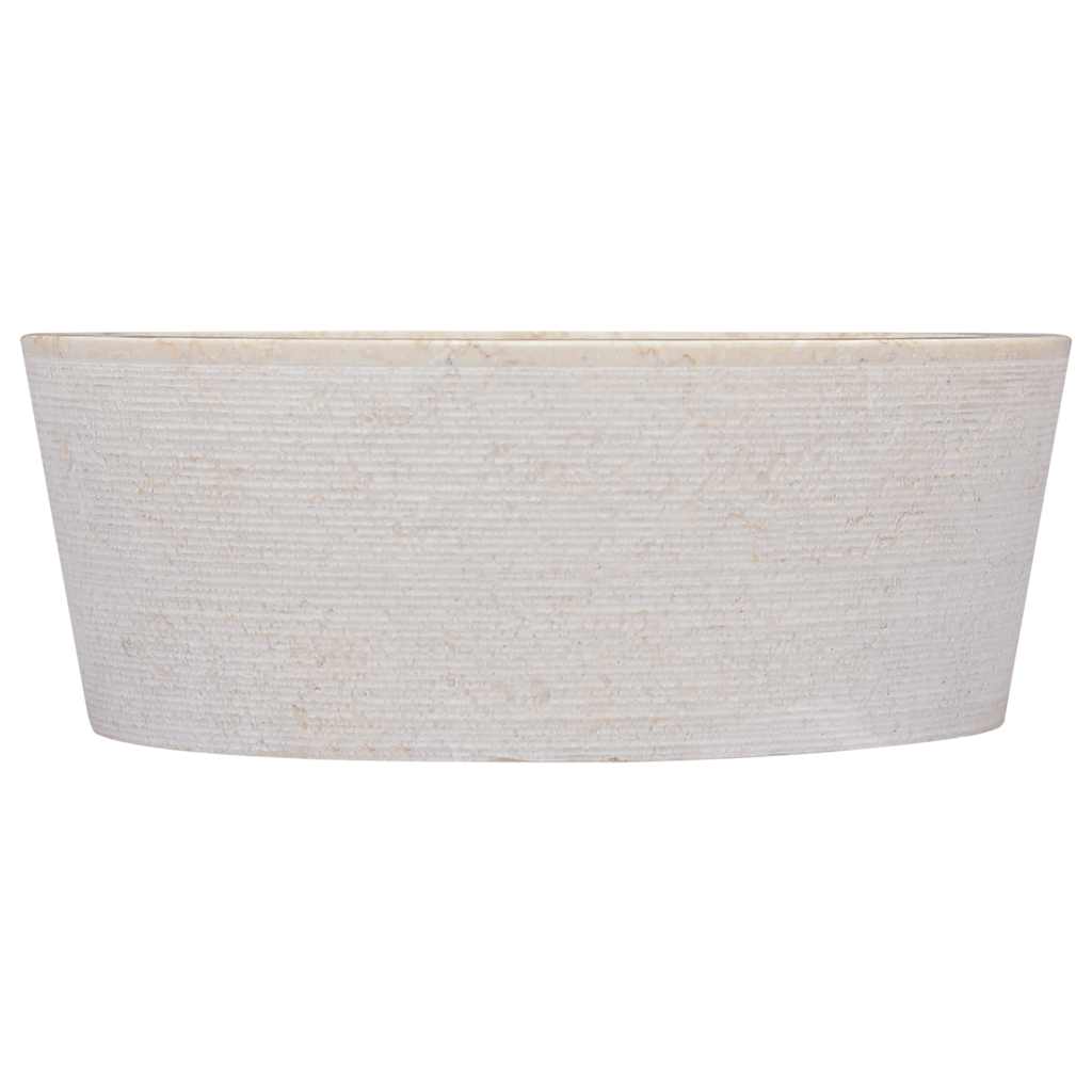 Umivaonik krem Ø 40 x 15 cm mramorni
